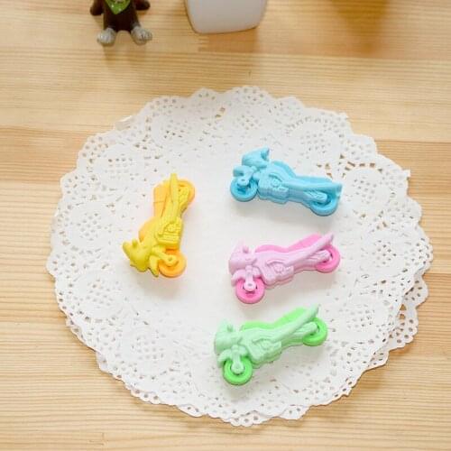 8 PCs Creative Cartoon Motorcycle Student Eraser Wholesale Student Stationery Eraser Wholesale
