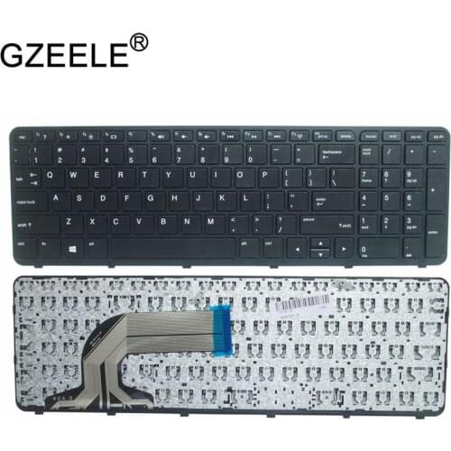 GZEELE US laptop English keyboard FOR HP 350 G1 350 G2 355 G1 355 G2 Keyboard US 752928-001 758027-001 with frame black