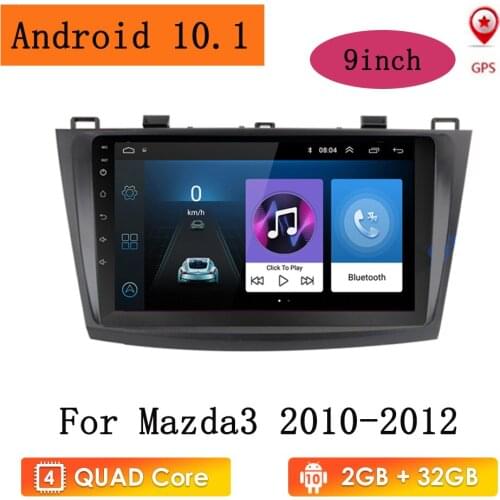 Android 10.1 Car Stereo Radio Multimedia Video Player GPS Navigation WIFI Quad Core 2 din Car Radio For Mazda 3 2010-2012