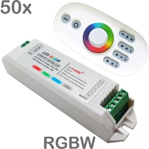 FREE DHL 50sets/lot DC12V/24V 24A 2.4G RF LED Dimmer Touch Screen Panel RGBW Controller for RGBW LED Strip