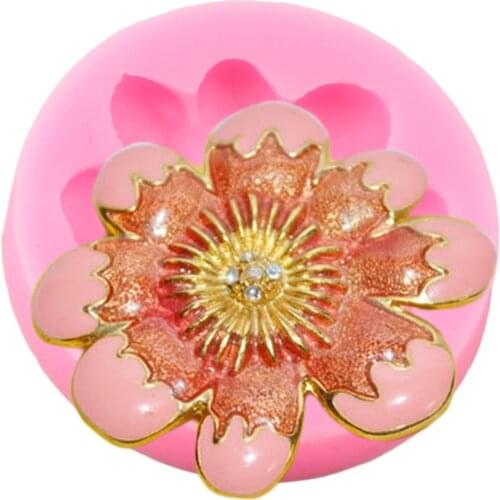 Flower Silicone Mold Jewelry Resin Clay Mold Wedding Cupcake Topper Fondant Cake Decorating Tools Candy Chocolate Gumpaste Mould