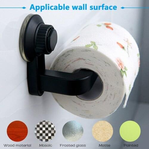 Toilet Paper Holder Storage Suction Cup Wall Mount Removable Rack Towel Rack Bathroom Kitchen Organizer Accessories Tools