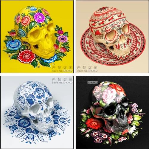 Diy 5D Diamond Painting Animal flower Diamond Mosaic Cross Stitch Kit Skull Art Diamonds Embroidery Square Drill Home Decoration