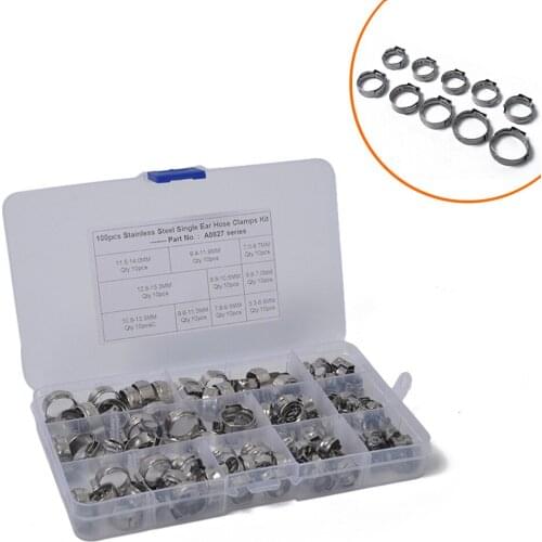 Combined 100pcs Set Electrodeless Clamp Stainless Steel 304 Single Lug Clamp 100, Only 10 Specifications