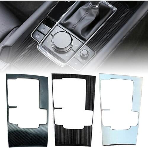 Car Interior Gear Shift Box Panel Cover Trim Decoration For Mazda 3 BM BN 2019 2020 Stainless Steel