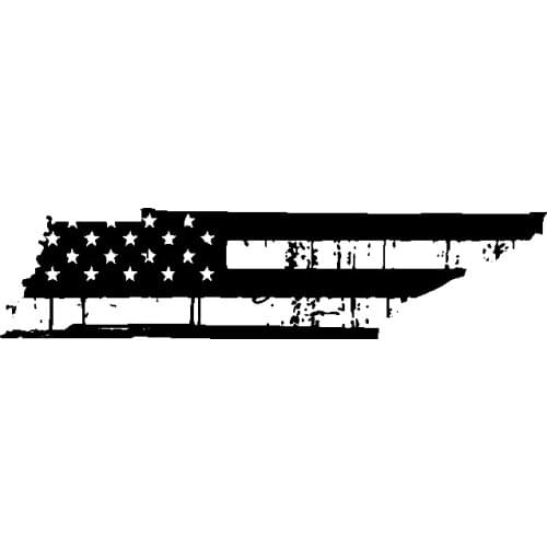 Hot Tattered USA Flag Car Stickers and Decals Interesting Cover Scratches for Bumper Bodywork SUV PVC16*4cm