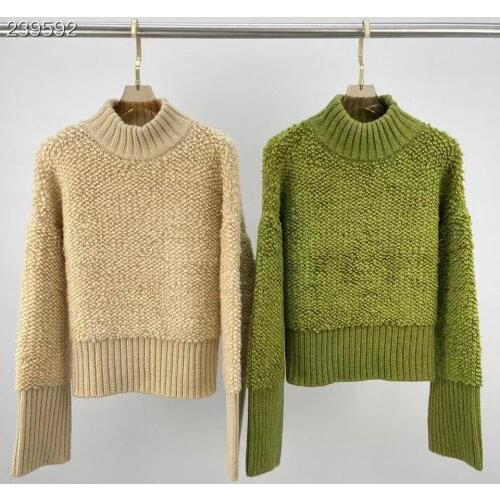 Fyion Fashion Womens Sweaters 2021 Runway Luxury Famous Brand European Design Party Style Ladies Solid Pullover Sweater