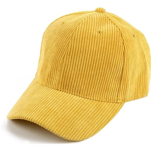 Winfox Black Grey Yellow Corduroy Snapback Hats Casquette Gorras Baseball Caps For Women Men