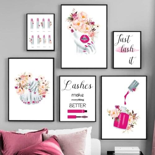 5D DIY Full Drill Diamond Painting Set Fashion Paris Lady Flower Nail Polish Diamond Mosaic Embroidery Home Decoration Gifts