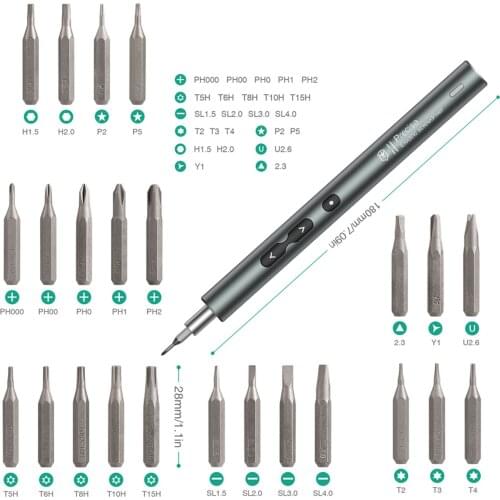 28 In 1 Electric Screwdriver Set Multi-function Precision Screwdriver Set Combination Tool Magnetic Type C Charging