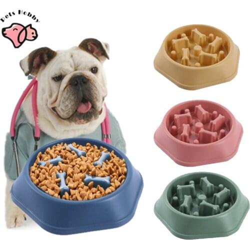 New Pet Slow Feeder Dog Bowl Fashion Feeding Food Bowls Slow Down Eating Prevent Obesity Cat Dog Feeder Bowls Pet Dogs Supplies