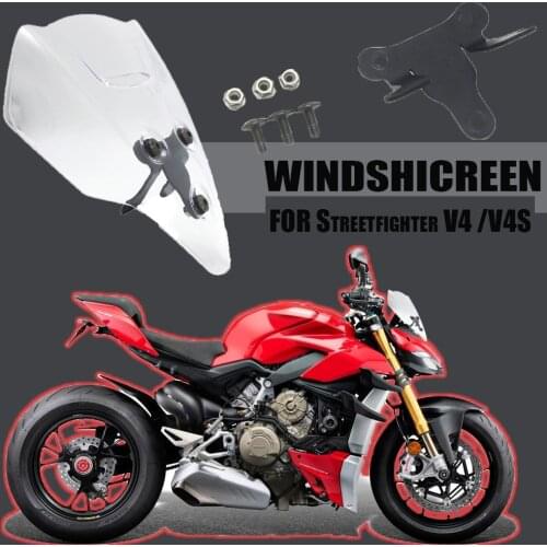 New Motorcycle Accessories Windscreen Windshield Viser Baffle VIsor Wind Deflectors For DUCATI Streetfighter V4 V4S 2020 2021