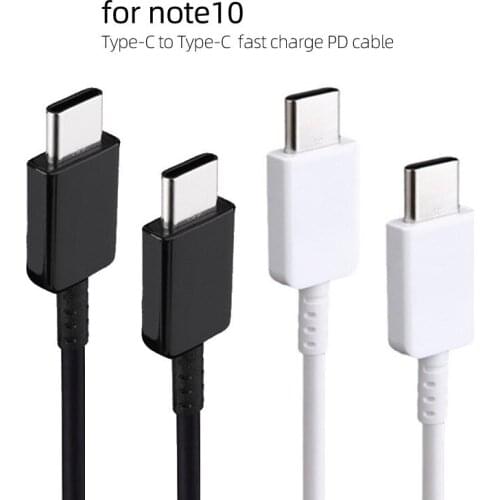 Wholesale 200pcs/lot Fast Charger type-c to type-c Charging cable PD cable for Samsung Note10 mobile cell phone paper package