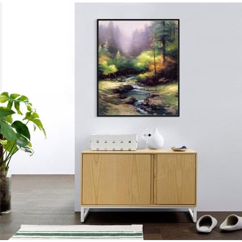 Canvas Printings Europe Thomas Landscape Oil Painting on Canvas wall art picture Four Seasons Scenery Home decoration