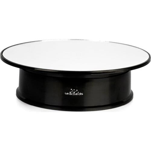 2 pieces Mirror Glass Turning Top Display Stand Rotary Display Turntable for jewelry &mobile phone display