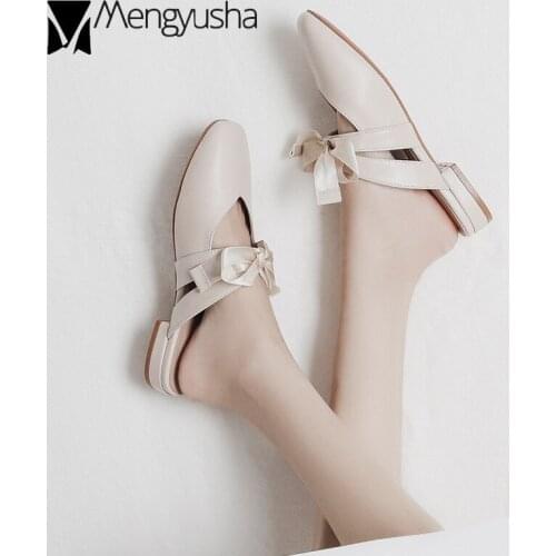 Fairy Silk butterflyknot square toe slingback women sandals sweet slip on shoes women slippers cover toe gladiator sandalias2020