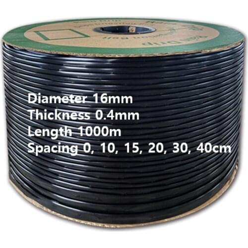 16mm Diameter 0.4mm Thickness 1000m Length Dripping Hose / Tape Irrigation Material Pipe Soft Hose Drip