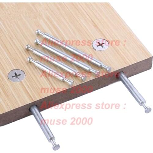 48-84mm pole M6 dia 5.3mm Furniture connector eccentric wheel double-head lever 3 in 1 Desk table panel Plate board connector