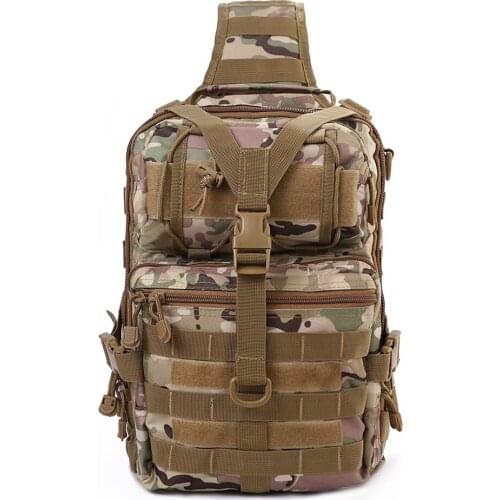 Fishing Bag Portable Men Shoulder Chest Backpack Camo Outdoor Sports Multifunction Army Bag Carp Fishing Lure Line Reel Carrier