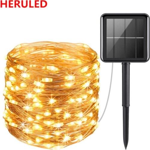 LED Garden Yard Solar Lamp String Lights 10M/20M 100/200 LED Fairy Holiday Christmas Party Garland Solar Garden Waterproof Light