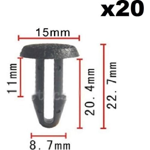 20pcs OEM Fastener Rivet Retainer Retaining Clip For Honda For Toyota / Universal 90467-09065 Fixed Buckle