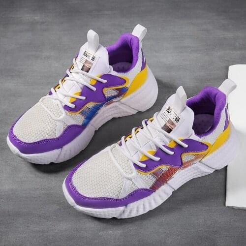 Womens Mix Color Breathable Skateboarding Shoes Comfortable Breathable Creative Versatile Casual Sneakers Jogging Fitness Shoes