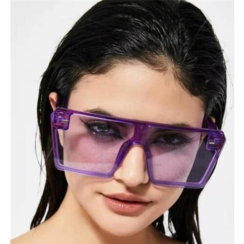 HKNA Oversized Women Sunglasses Retro Eyeglasses For Women/Men Square Sun Glasses Women High Quality Lentes De Sol Mujer UV400