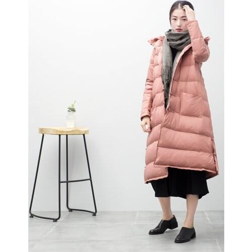 Womens Fashion 2020 Down Jackets Warm White Duck Winter Coat Female Padded Jacket Women Long Parka Abrigo Mujer WXF364