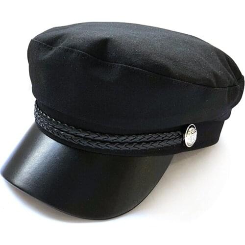 Female Girl student autumn and winter personality retro military cap British beret youth wild duck tongue hat male 2MZ34