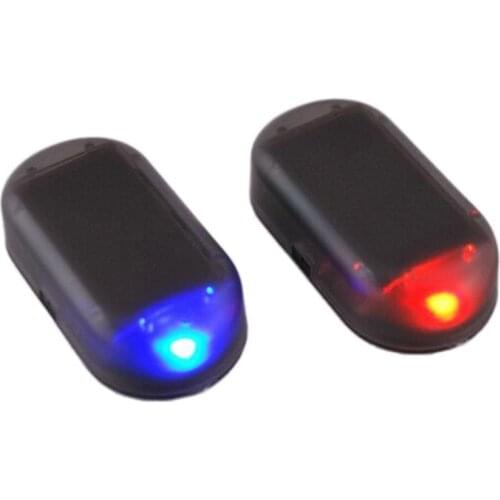 Universal 1PC Car Solar Led Anti-Theft Light Strobe Signal Light Power Dummy Alarm Warning Flash LED Solar Light