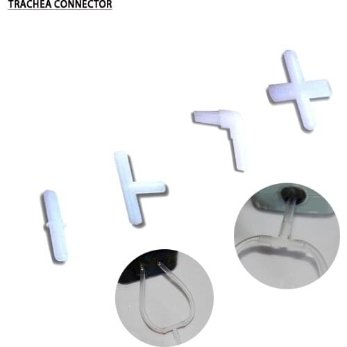 10pcs/lot 4mm 2/3/4 ways Aquarium Fish Tank Air Pump Connector T Shaped Connector Control Valve Air Pipe Tube Accessories