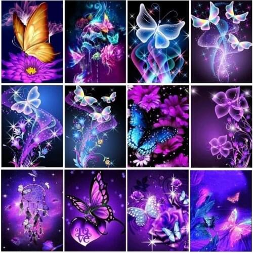 5D Animal Diamond Painting Embroidery Butterfly Diy Cross Stitch Kit Full Diamond Mosaic Art Picture Home Decoration Painting