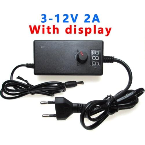 AC DC 12 24 V Volt Power Supply Adjustable 3V 5V 9V 12V 24V 36V 1A 2A Power Supply Adapter 5V 12V 24V 220V Transformer Led Strip