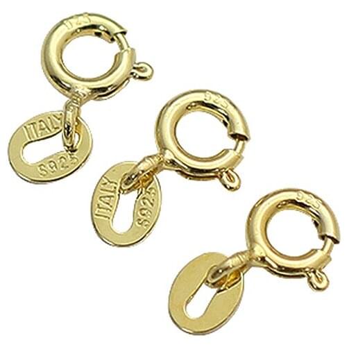 Beadsnice 925 Sterling Silver Spring Ring Calsp Chain Clasp for Neckalce Bracelet Jewelry Making 39174