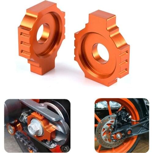 Motorcycle Rear Axle Spindle Blocks Chain Adjuster Blockers Accessories For KTM Duke 390 2013-2018 for Duke 250 RC250 2017-2018