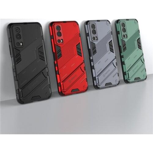 Holder Case For Vivo iQOO Z3 Cover For iQOO Z3 Capas Phone Bumper Shockproof PC Holder Kickstand Back Cover For iQOO Z3 Fundas