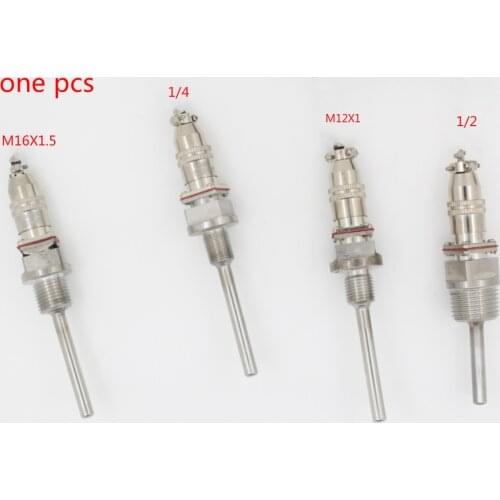 BSP 1/2 1/4 M12X1 M16X1.5 Stainless steel -20 to 300 Degree Temperature Transducer Probe PT100 Temperature Sensor L50-200mm