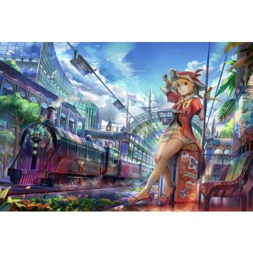 Dream train The wooden puzzle 1000 pieces jigsaw puzzle white card adult childrens educational toys