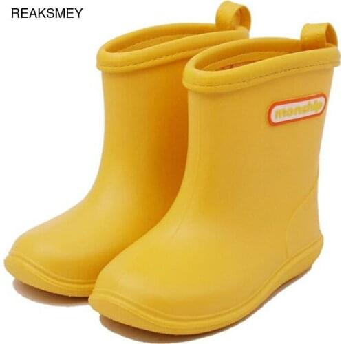 Kids Rubber Rain Boots Girls Boys Children Ankle Rainboots Waterproof Shoes Water Shoes Soft Rubber Children Waterproof Shoes