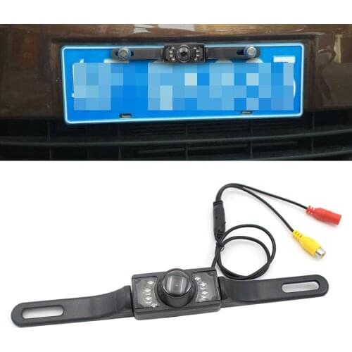 Long license plate frame infrared night vision camera wide angle 170 degree high definition Waterproof Rear View Backup Camera