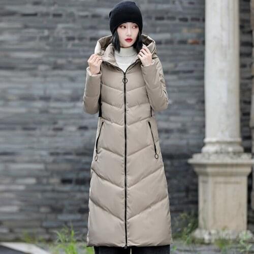 X-Long Parkas Winter Long Woman Jacket Hooded Solid Thick Warm Down Cotton Overcoat Female Loose Casual Winter Coat Women 6XL