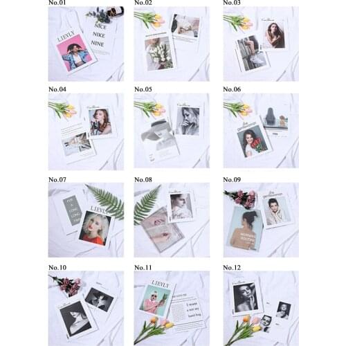 Photography Magazine Paper Card Set 27x21cm Double-sided Fashion Pattern Cardboard Shoot Photo Studio Fotografia Background Prop