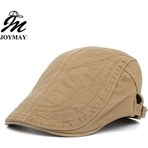 JOYMAY New Spring Summer Cotton Berets Caps For Men Casual Peaked Caps letter embroidery Berets Hats Y020