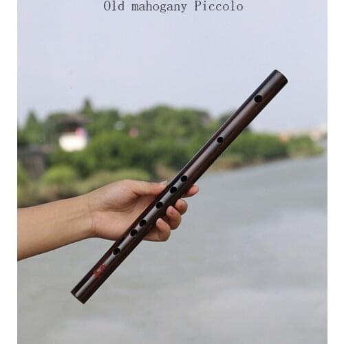 Short flute high grade mahogany solid wood piccolo short flute without dimo hole musical instrument