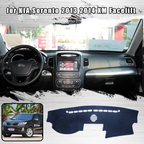 Dash Mat Dashmat for KIA Sorento 2013 2014 XM Facelift Anti-Slip Mat Dashboard Cover Pad Sunshade Dashmat Carpet Accessories