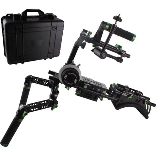 Lanparte DSLR Rig Suitcase Kit Follow Focus Universal Grip Baseplate 5D2 5D3 7D GH1
