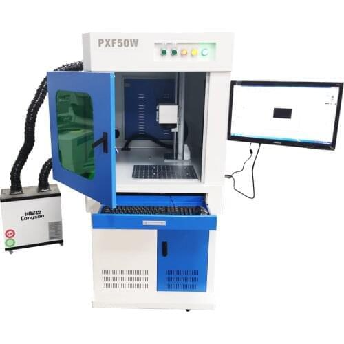Laser marker 100w 50w 30w 20w fiber laser enclosed jewelry 3d engraver marking machine