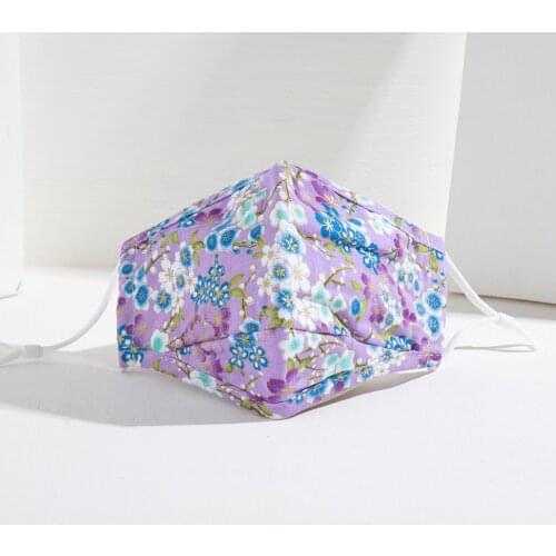 Fashion Floral Design Face Mask For Face Women Washable Fabric Mask For Dress Adjustable Strap With Pocket Maske Decoration