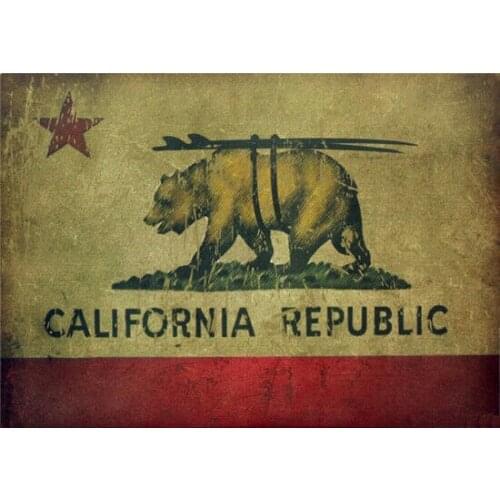 Metal Tin Sign California Republic Pub Home Vintage Retro Poster Cafe Art Metal Painting Metal Plaque 20x30cm Poster 2021 Hot