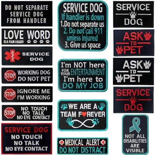 Embird patches Embroidered patch army Service Dog ceo-friendly handmade 3D hook loop hat patches tactical patch